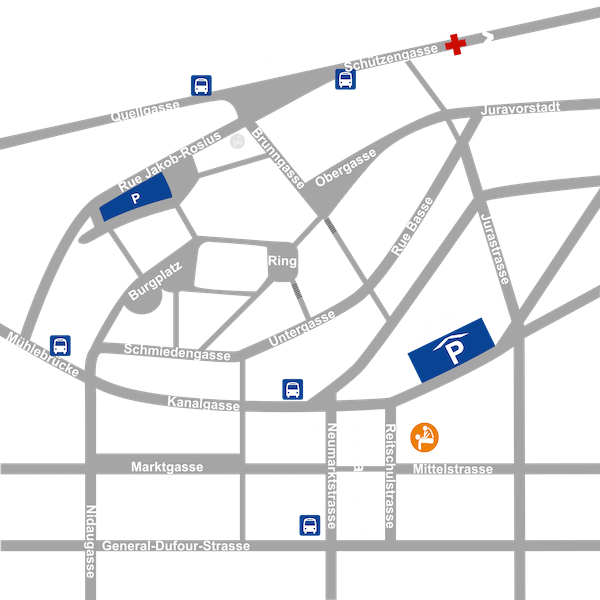  Lageplan | ATOR - Therapie, Praxis für medizinische Massagen, Jakob-Rosius-Strasse 24, 2502 Biel/Bienne